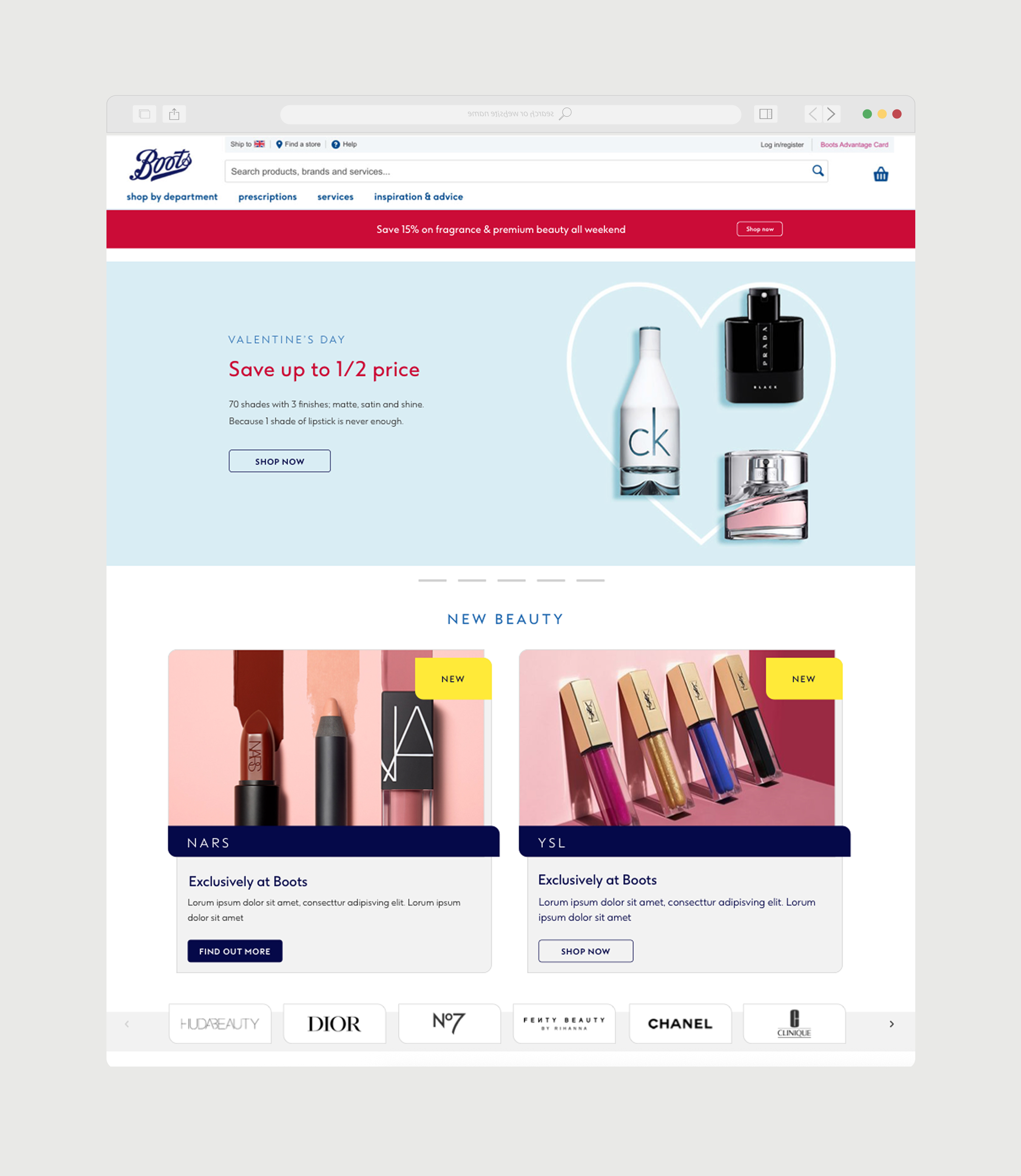 Boots the Chemist website screen, position 2