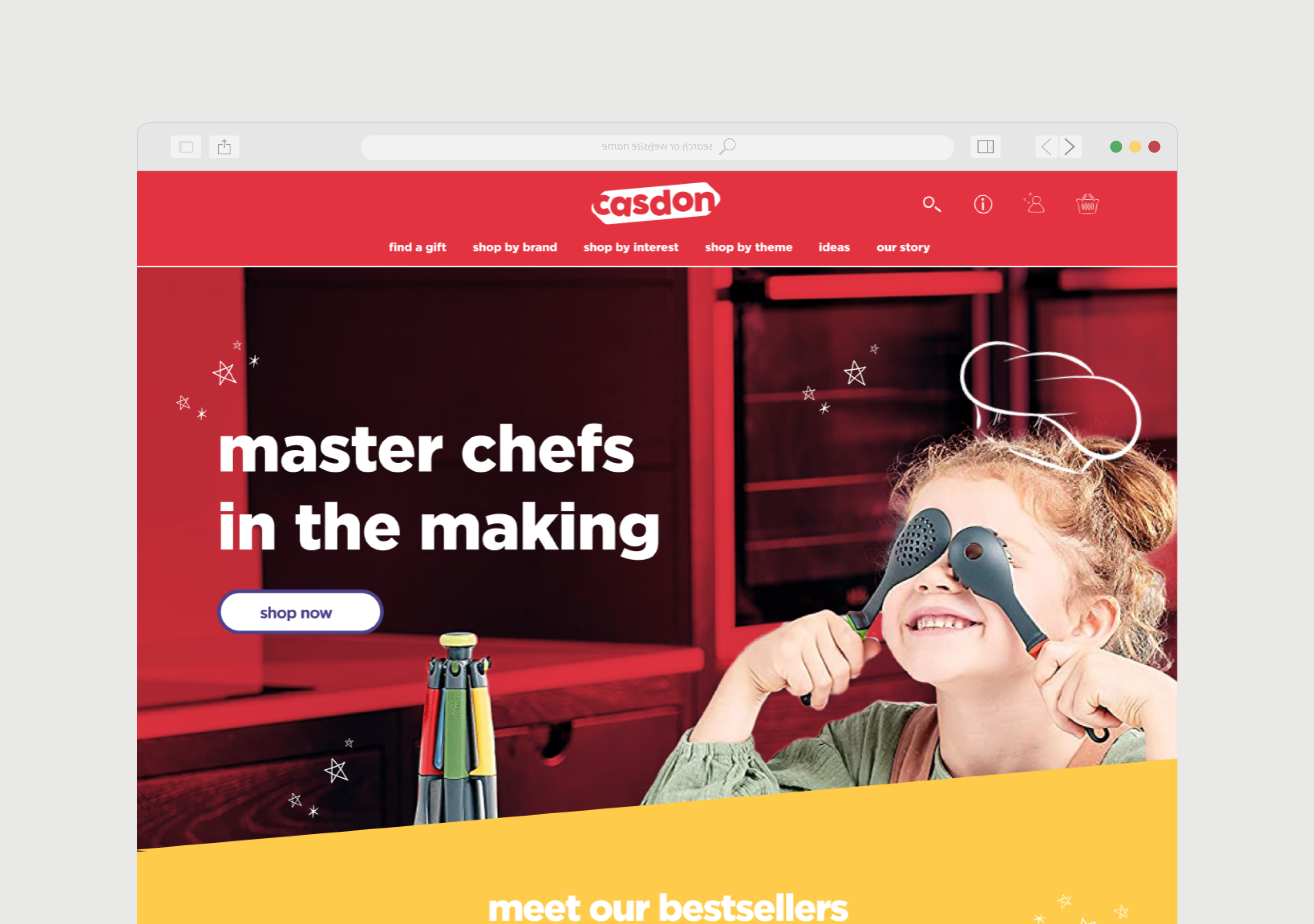 Casdon toys website screen, position 2
