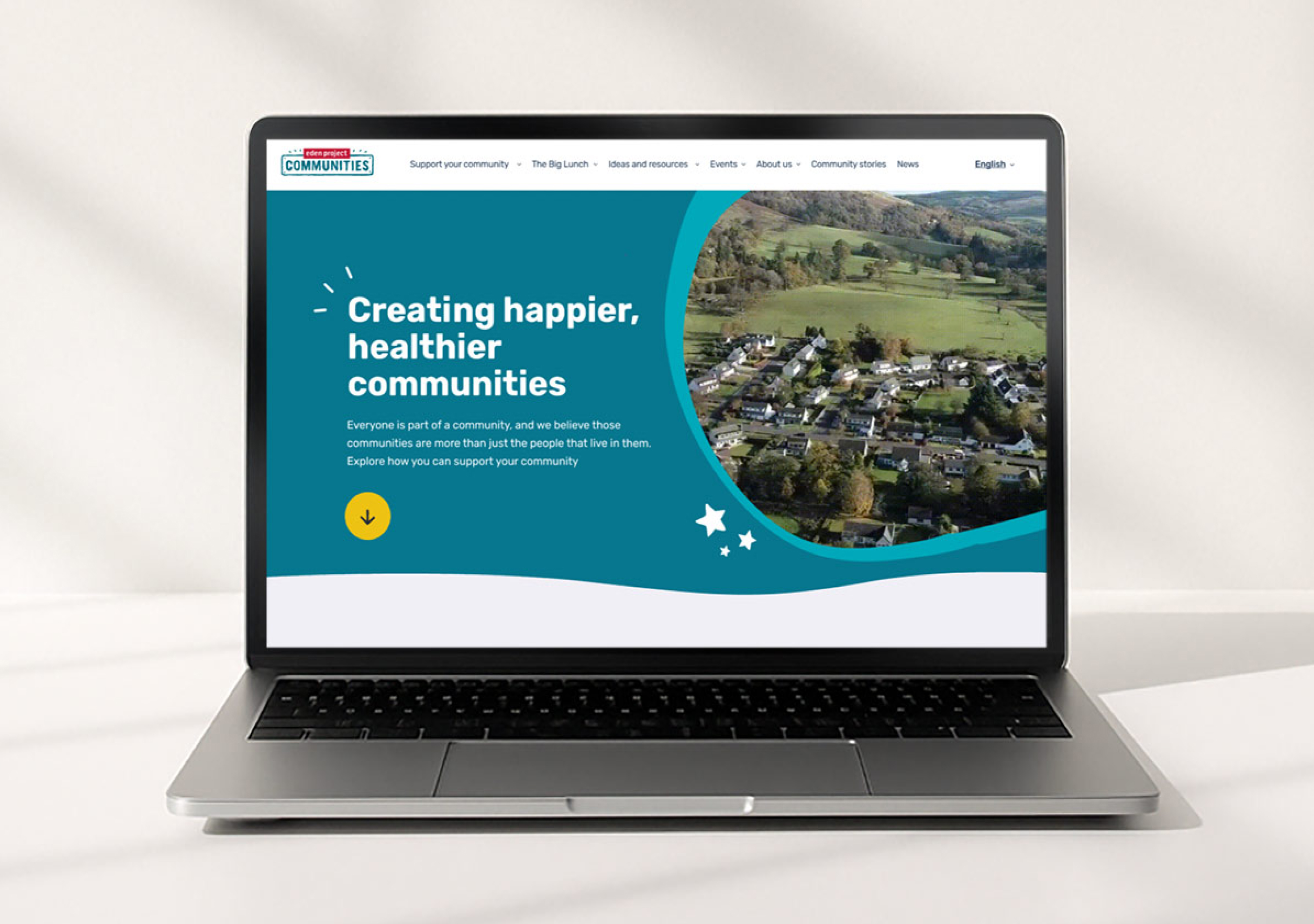 Eden Project Communities website screen, position 1
