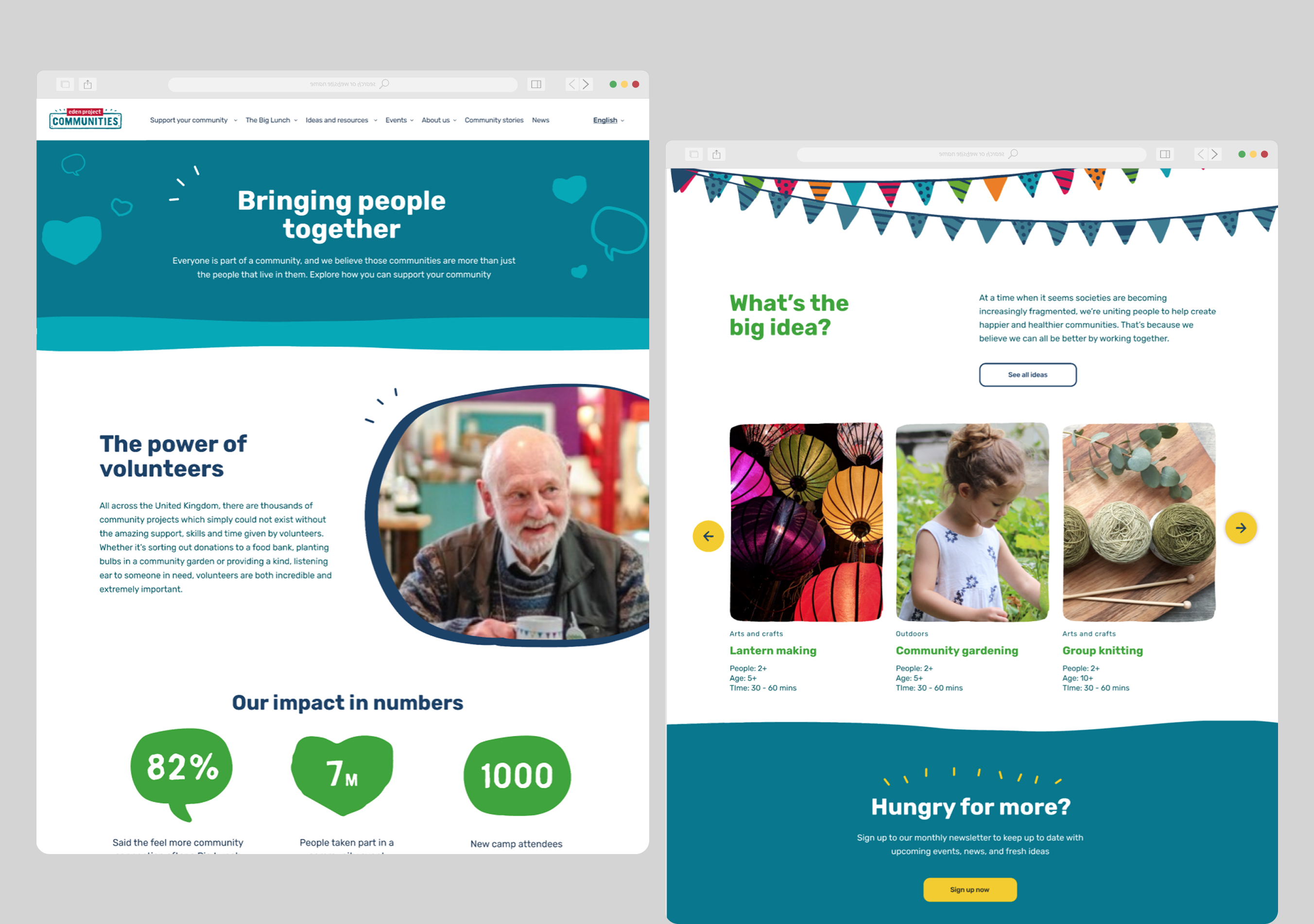Eden Project Communities website screen, position 2