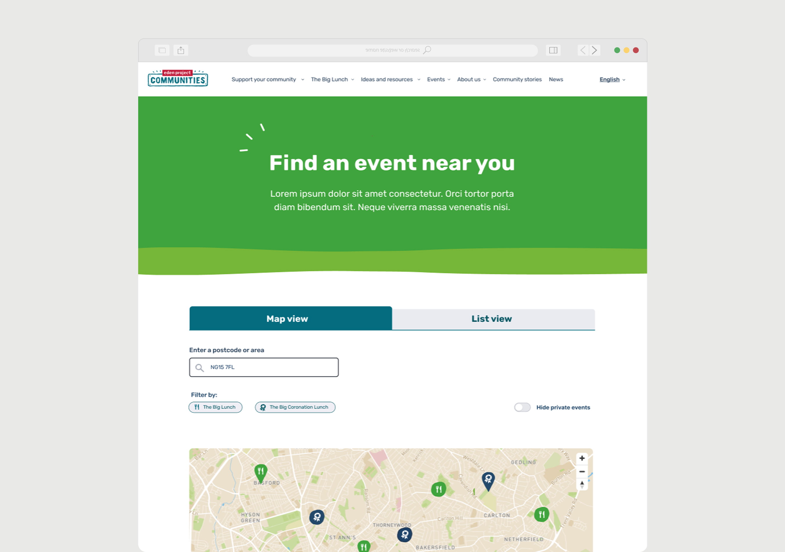 Eden Project Communities website screen, position 4