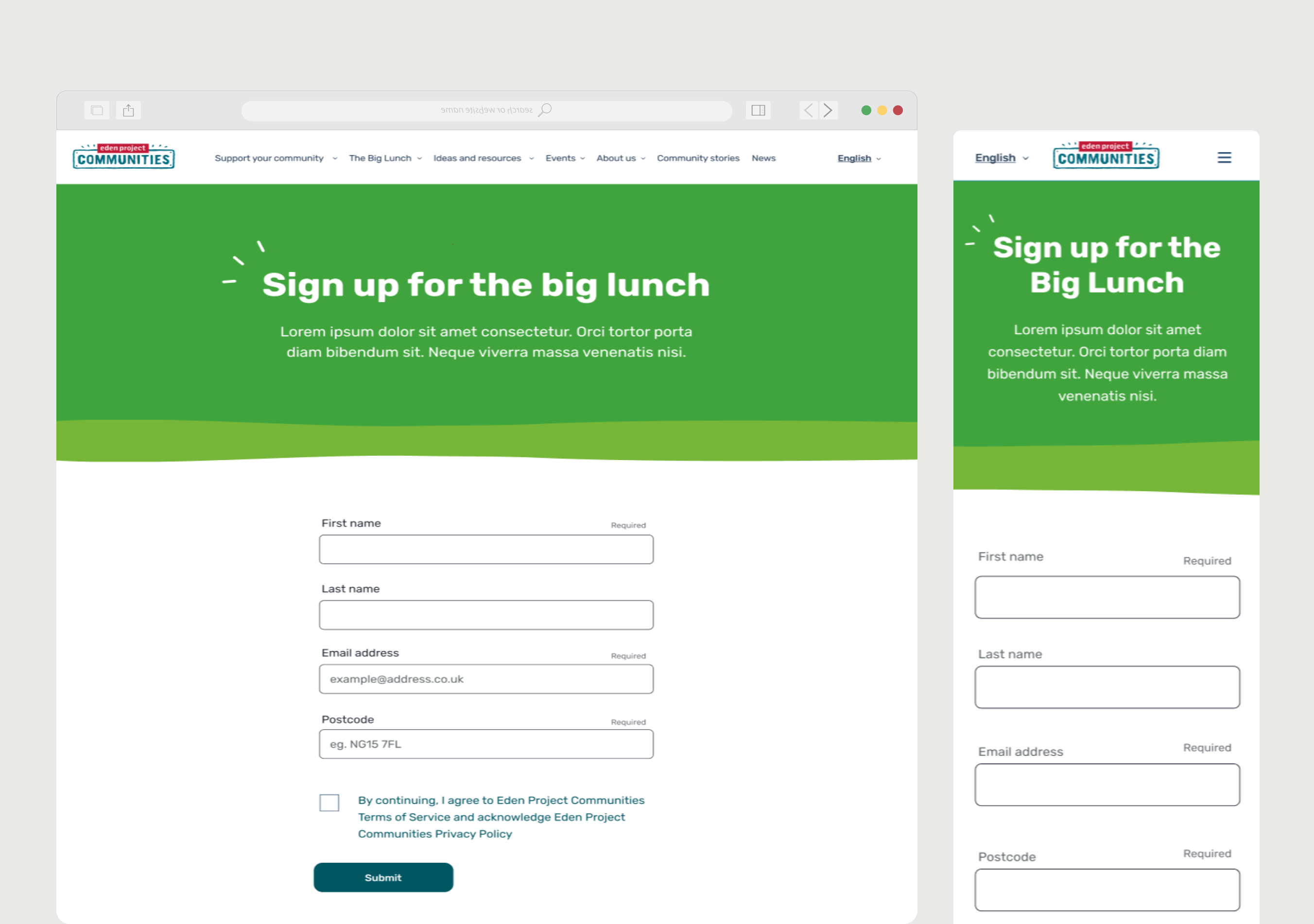 Eden Project Communities website screen, position 5
